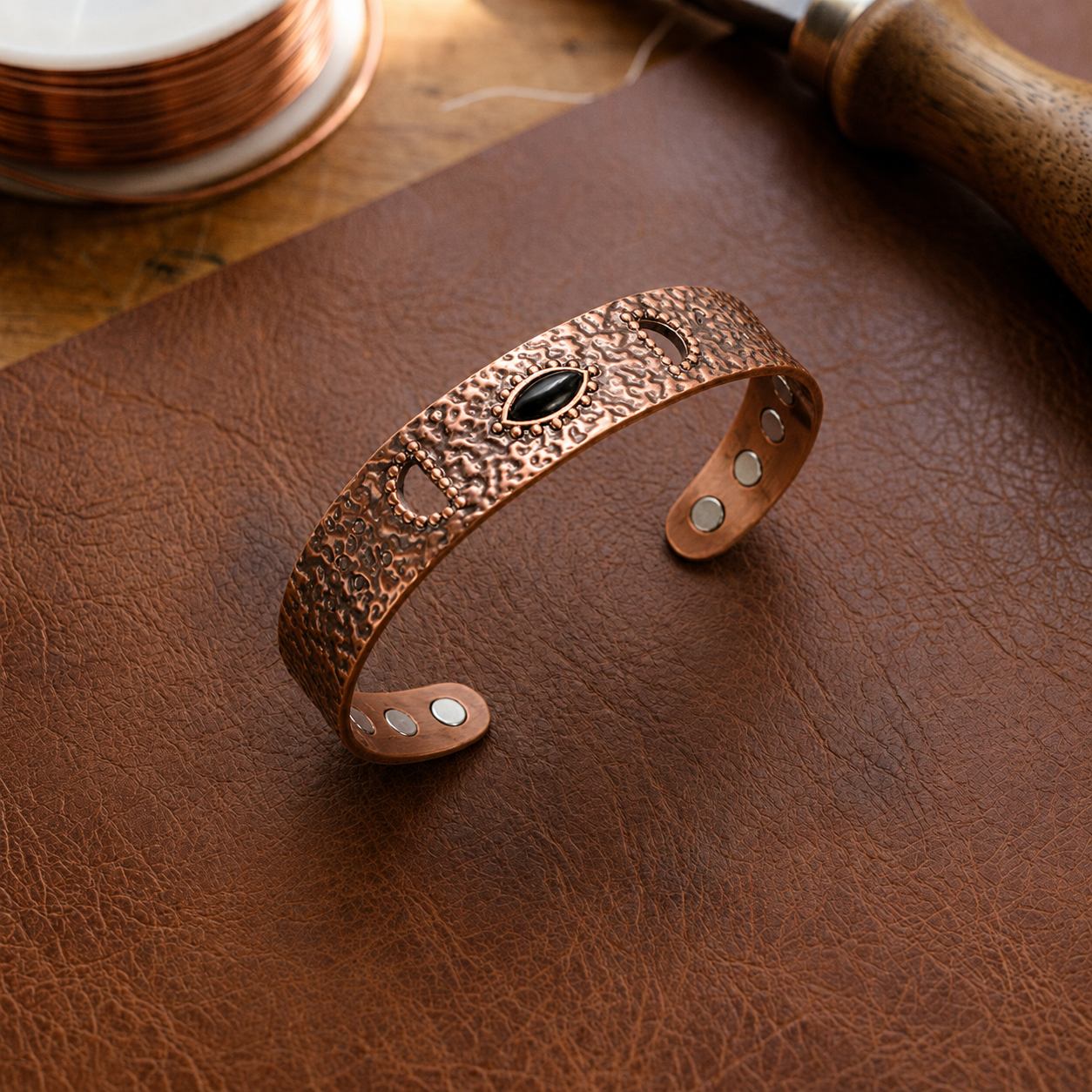 Helen's Flint Copper Bracelet