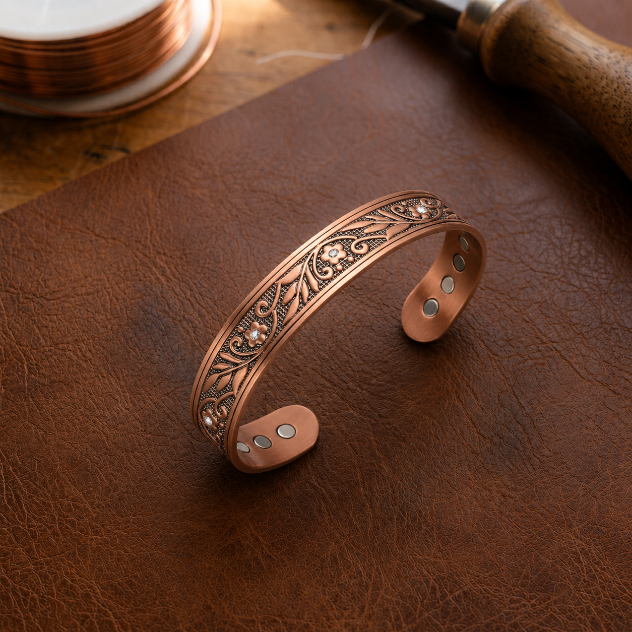 Helen's Sprig Copper Bracelet
