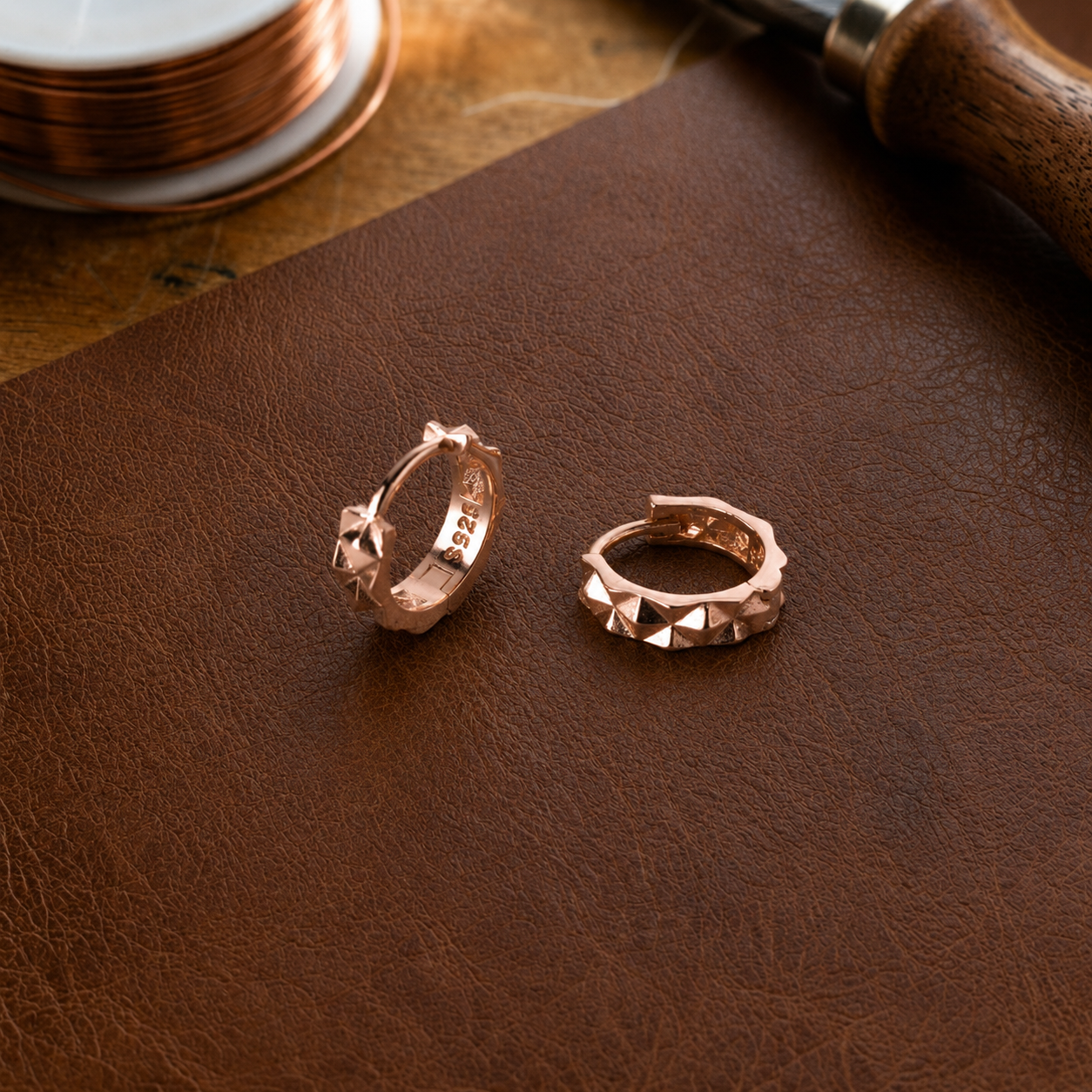 Helen's Spike Copper Earrings