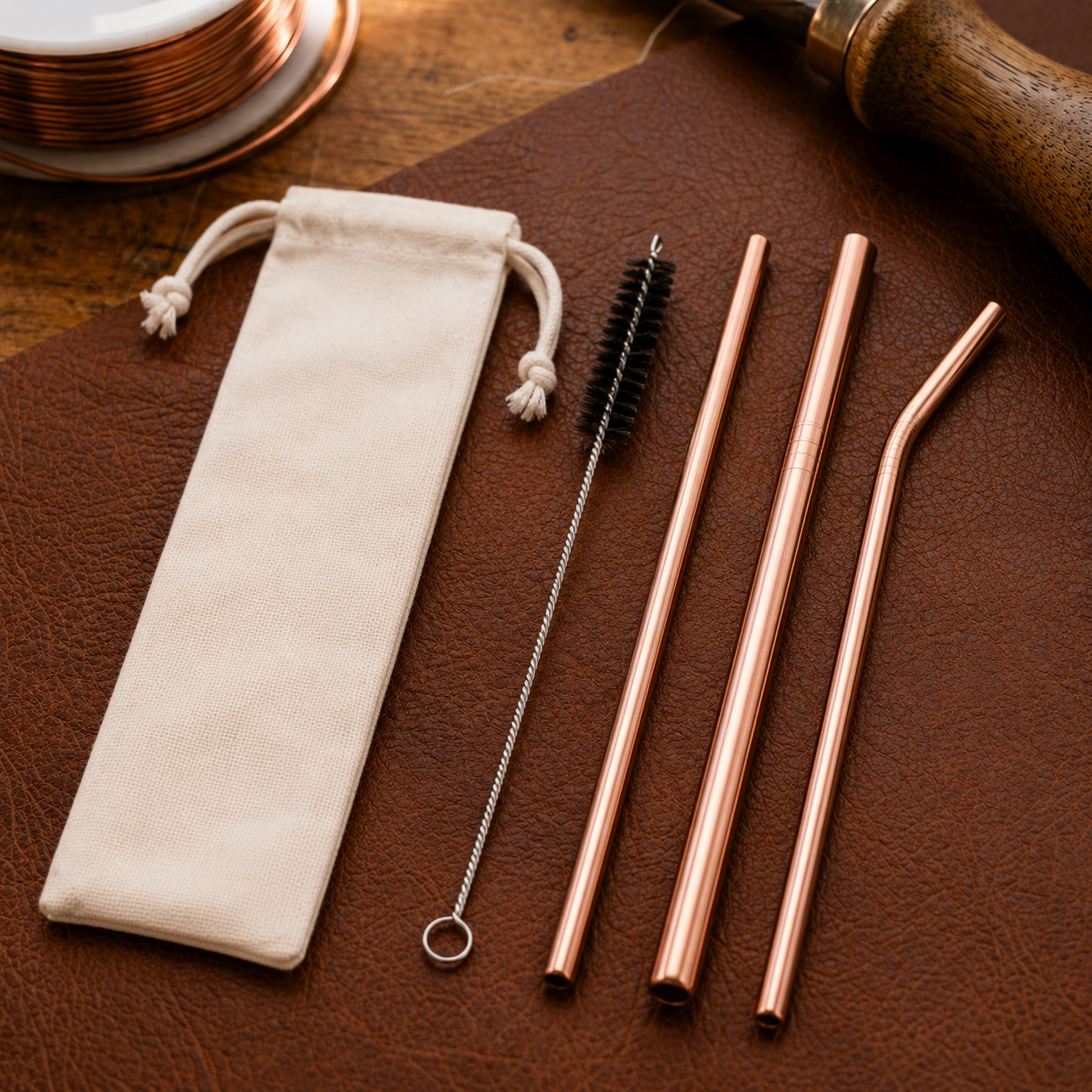 Helen's Copper Straw Set