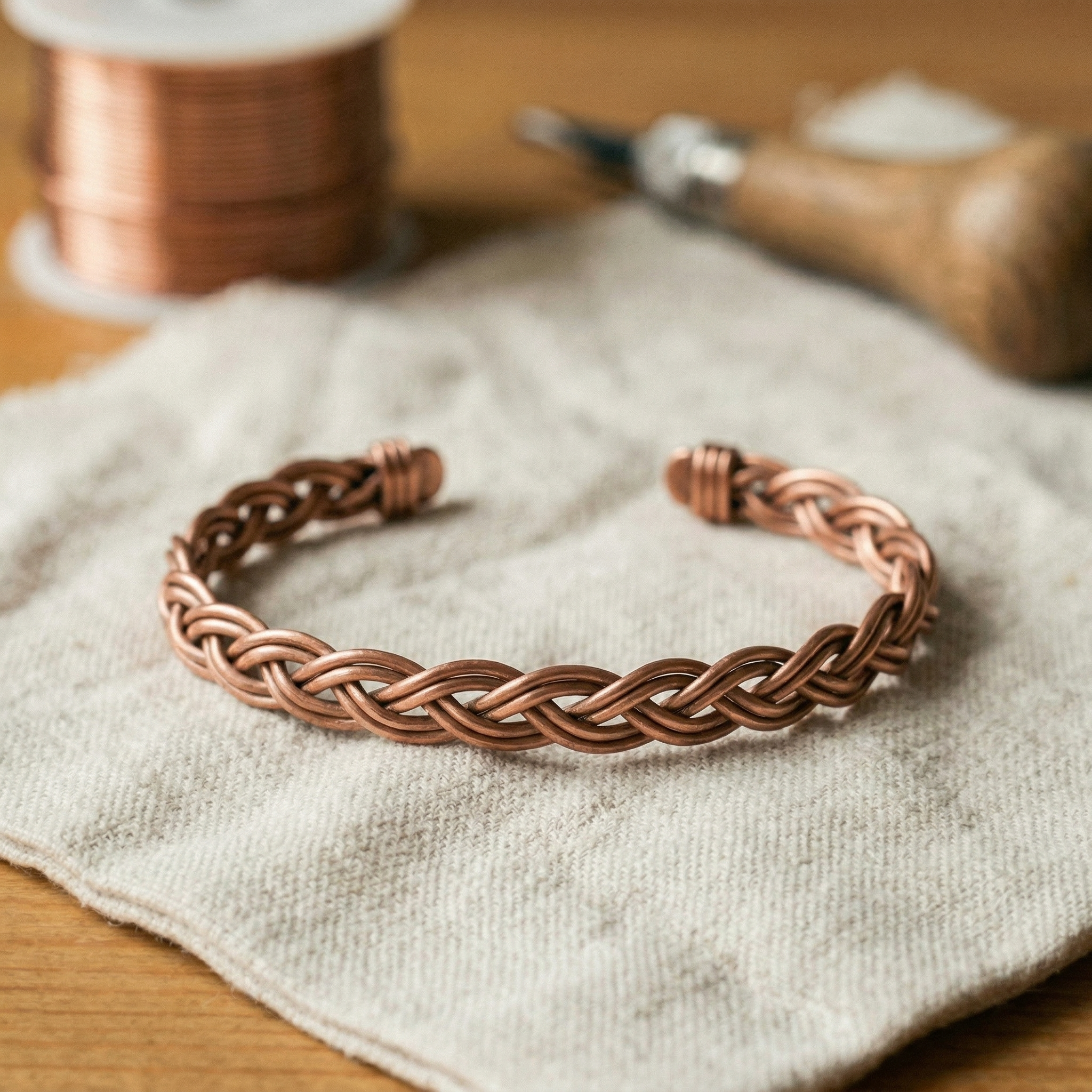 Helen's Reed Copper Anklet