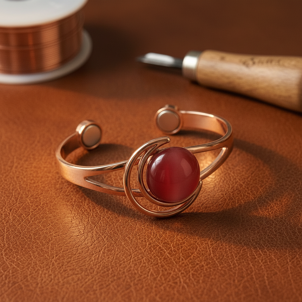 Helen's Sphere Pink Copper Bracelet