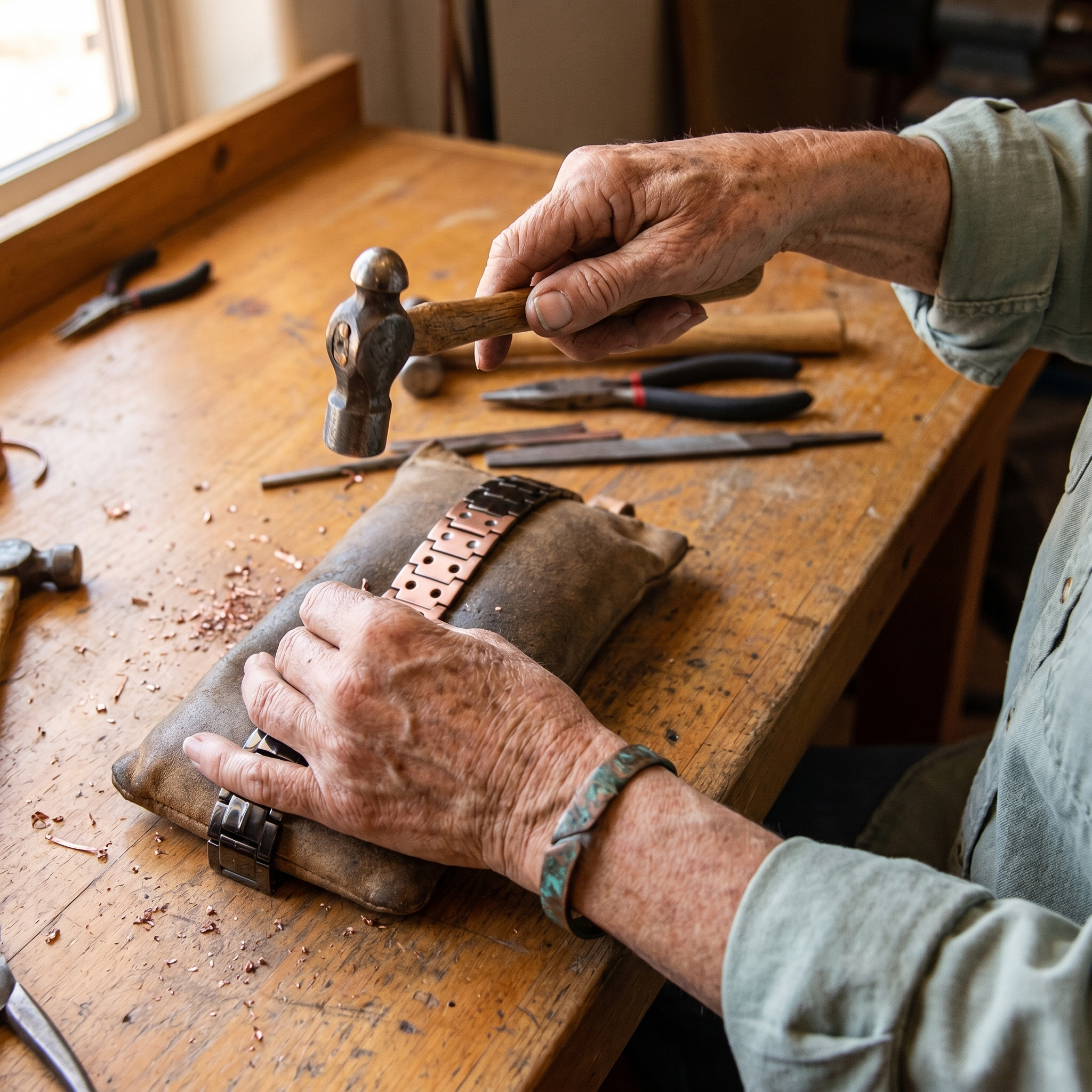 Helen's Ochre Men's Copper Bracelet