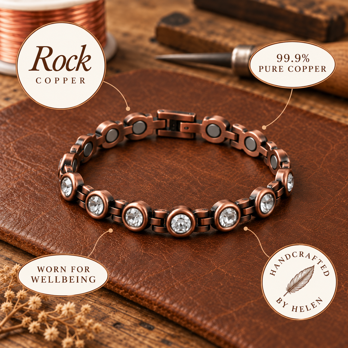 Helen's Rock Copper Anklet
