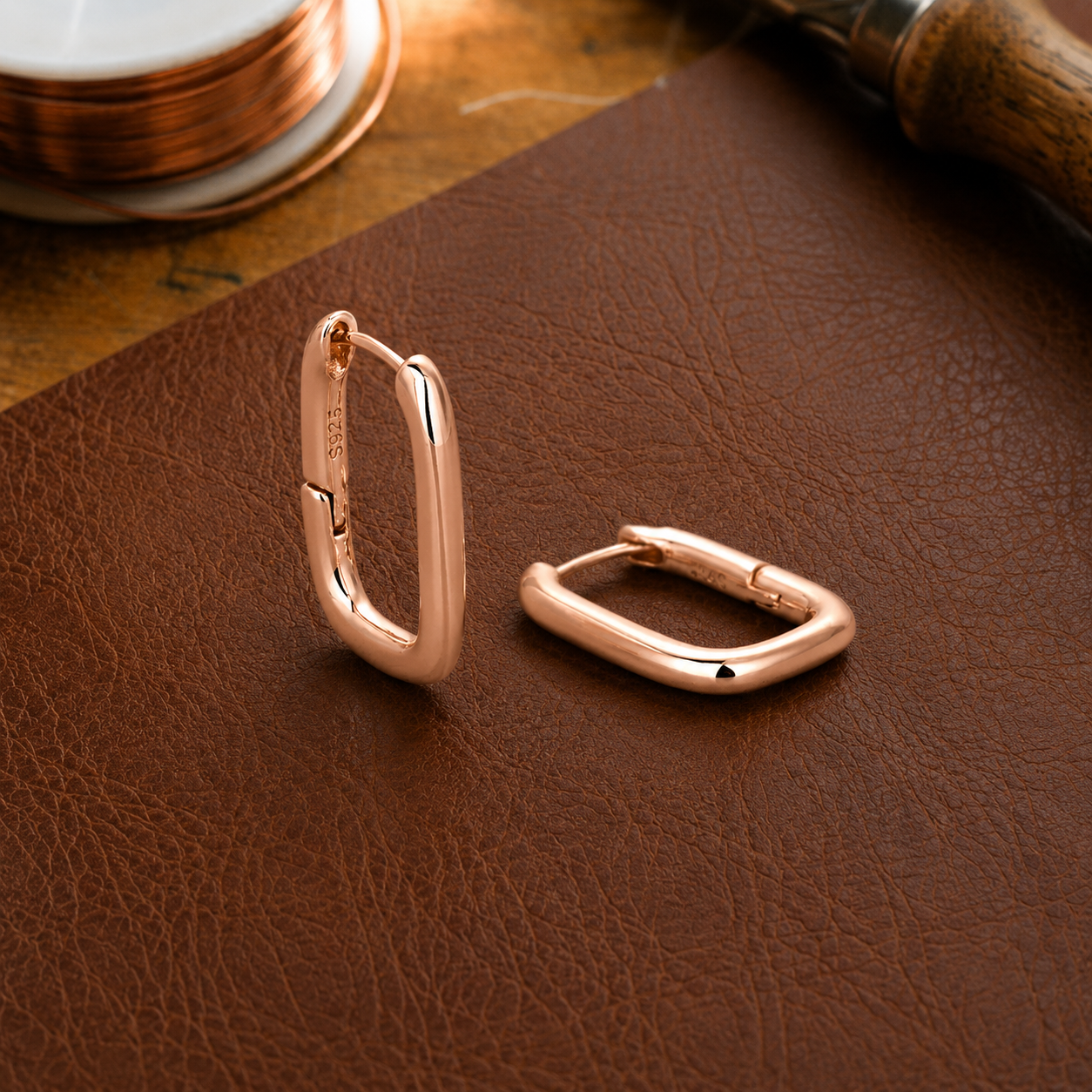 Helen's Clasp Copper Earrings