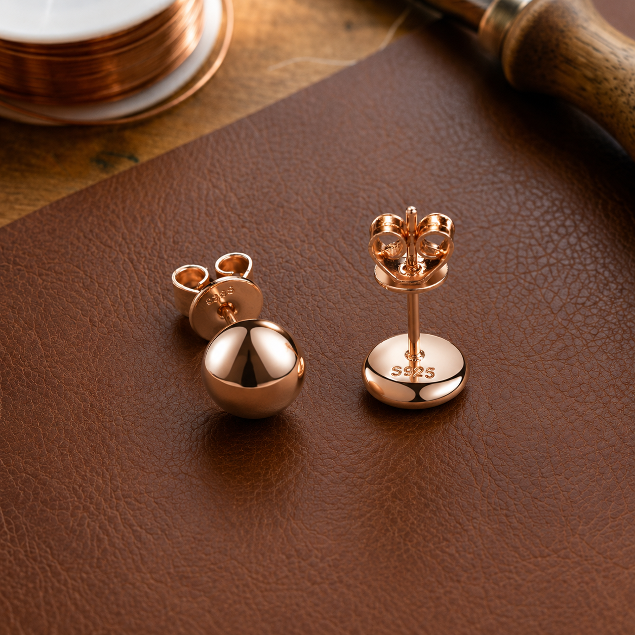 Helen's Dome Copper Earrings