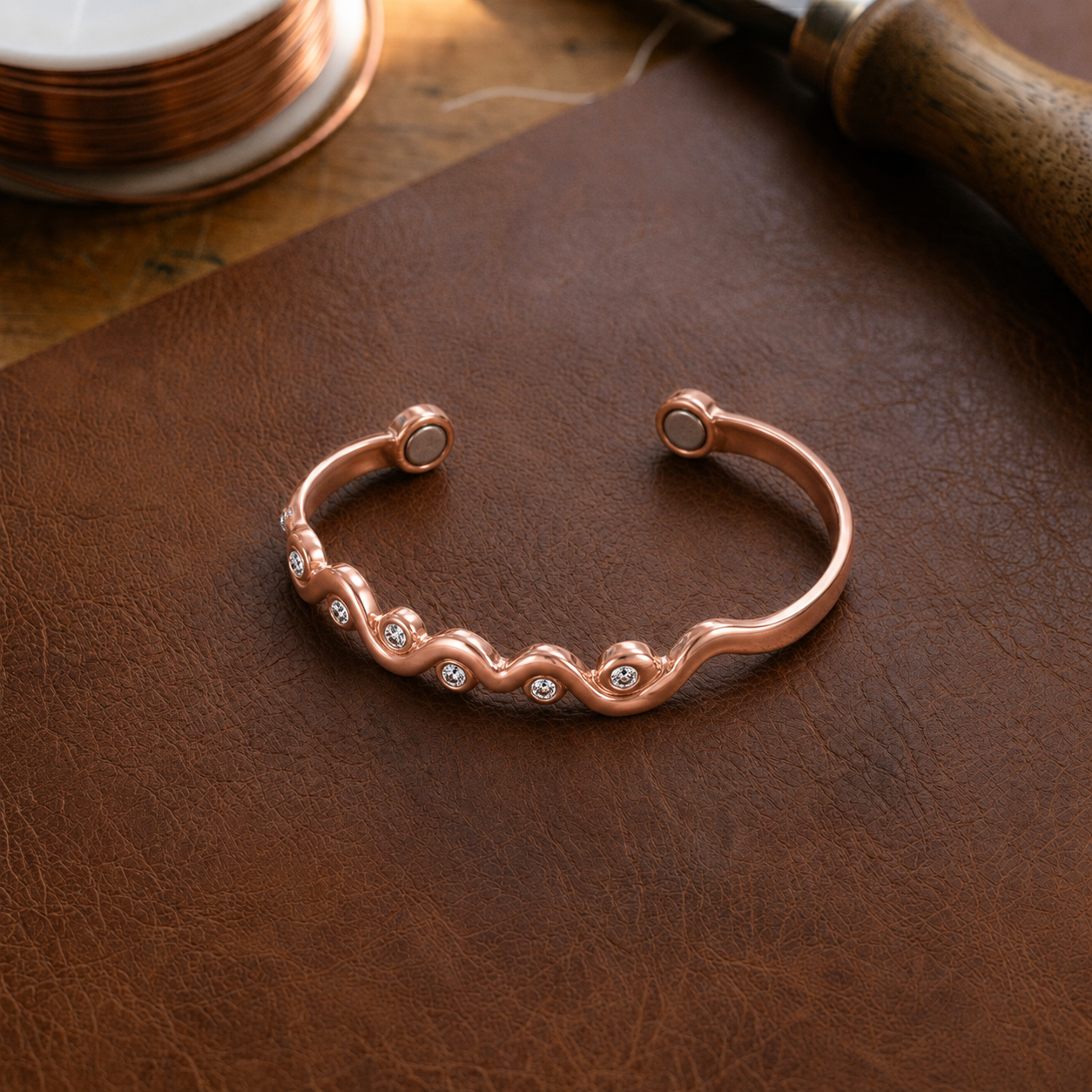 Helen's Ripple Copper Bracelet
