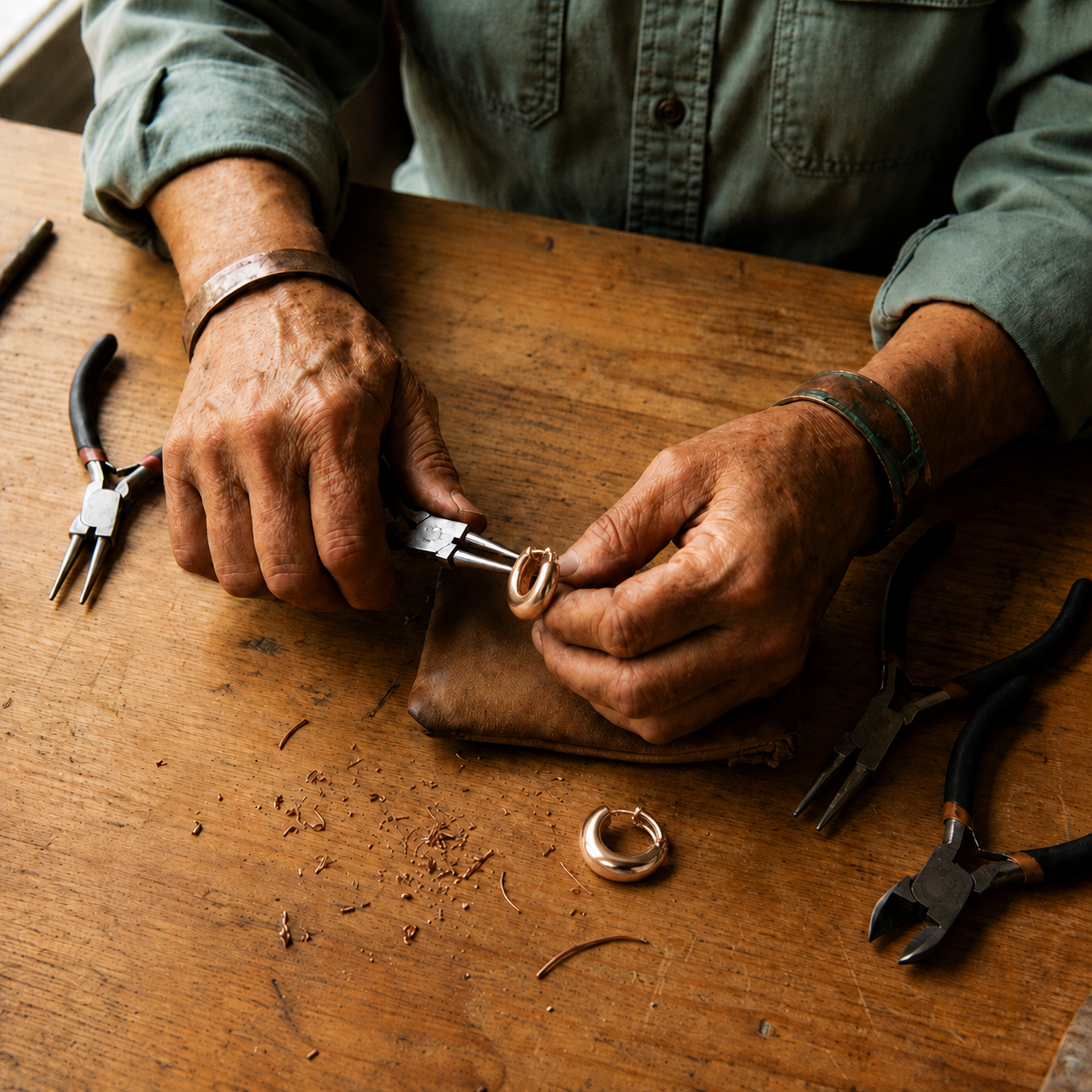 Helen's Hull Copper Earrings