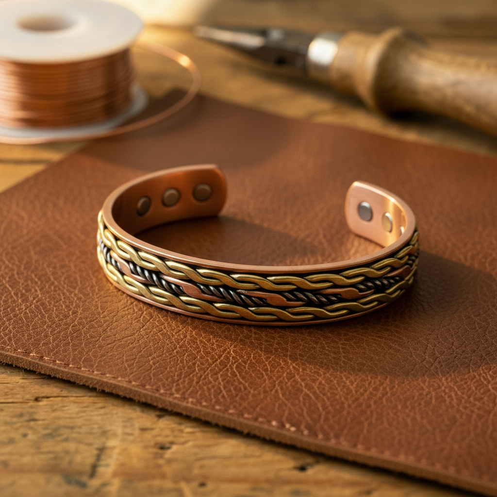 Helen's Weave Copper Bracelet