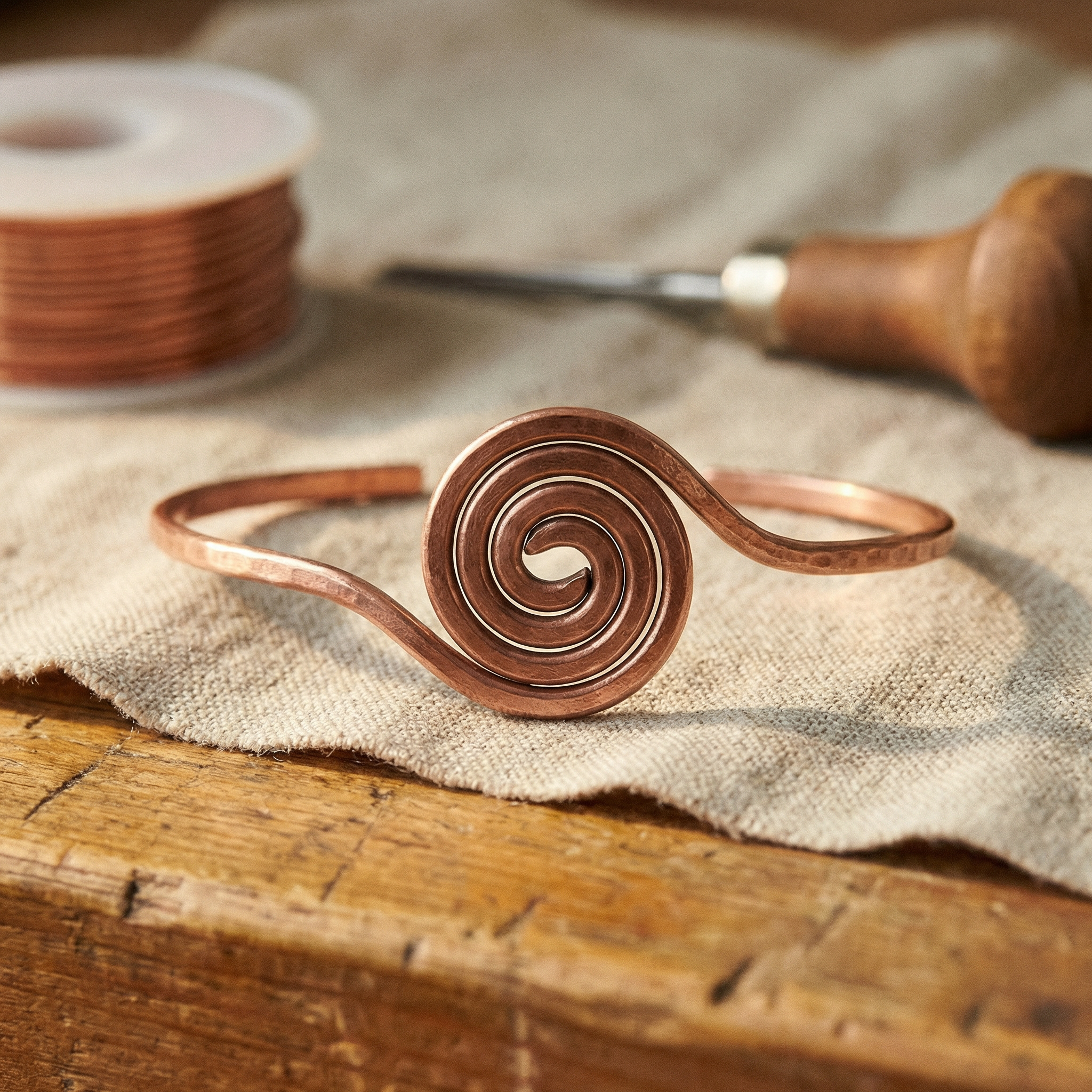 Helen's Coil Copper Anklet