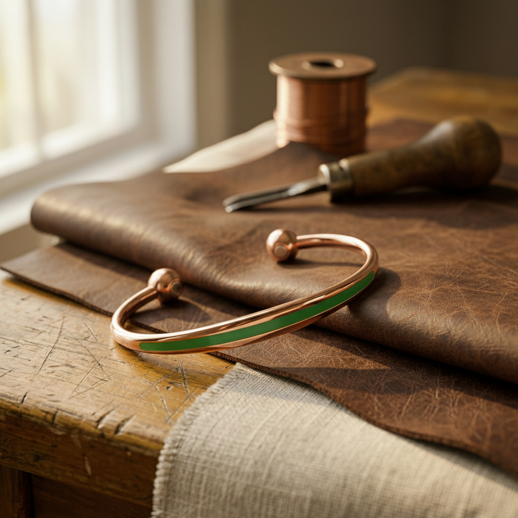 Helen's Jade Copper Bracelet