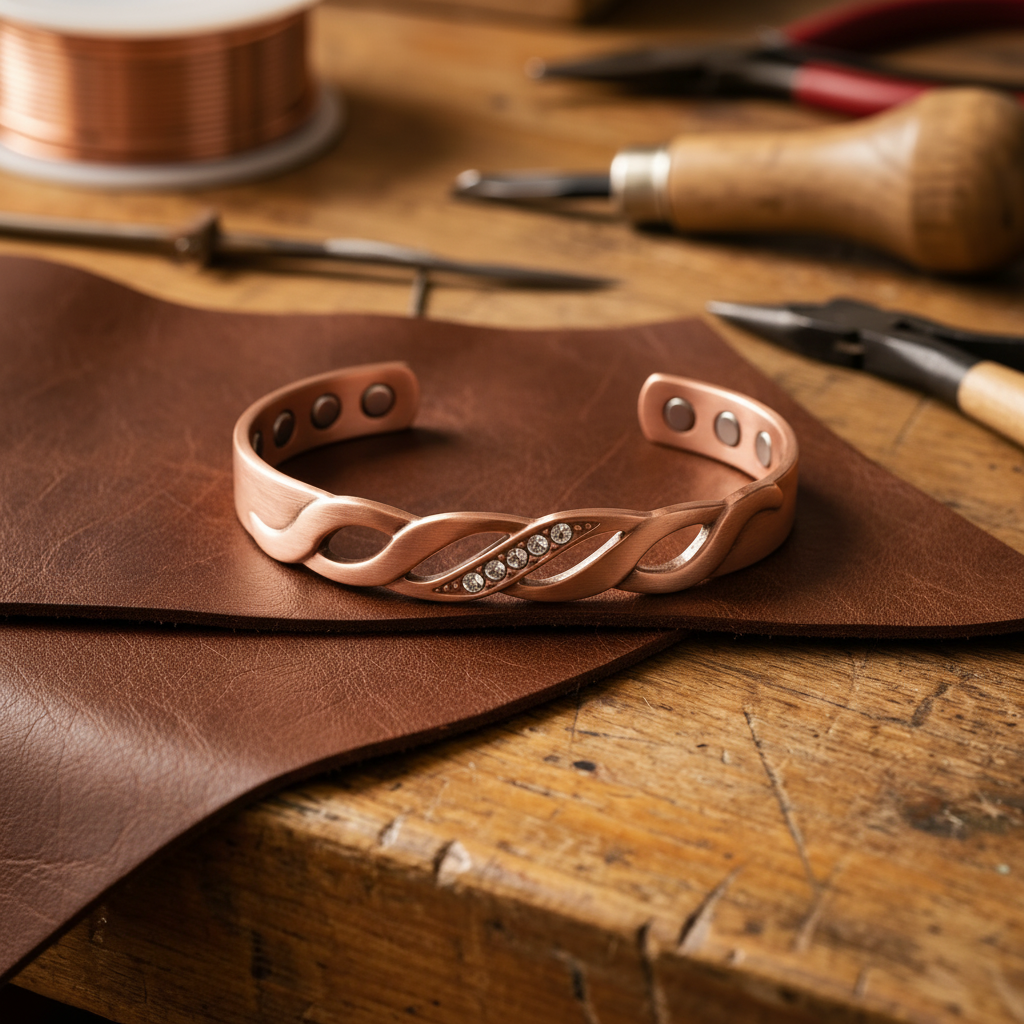 Helen's Seam Copper Bracelet