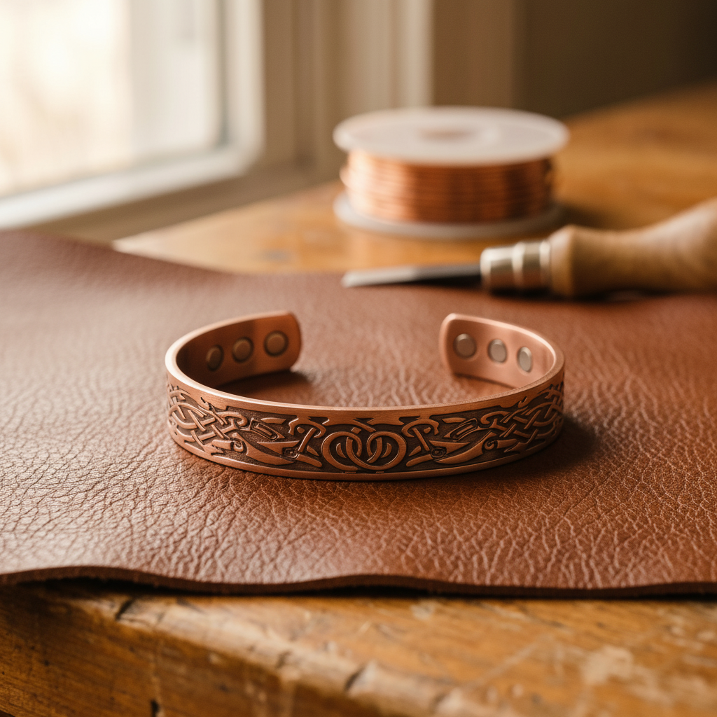 Helen's Moss Copper Bracelet