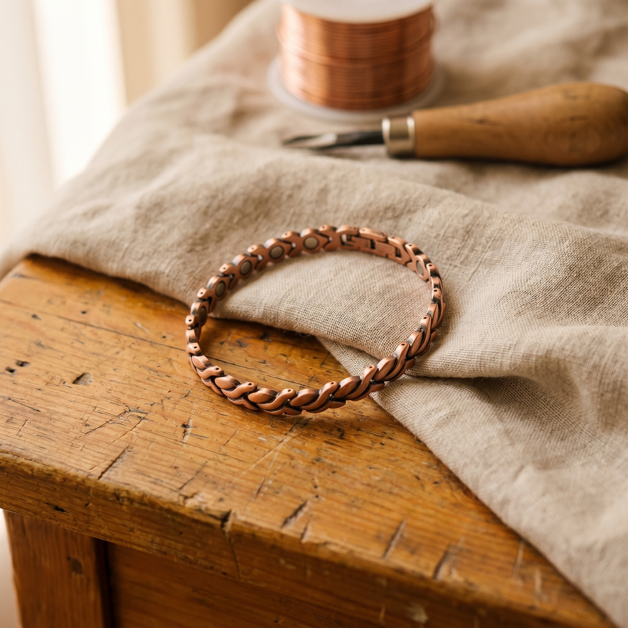 Helen's Dune Copper Anklet