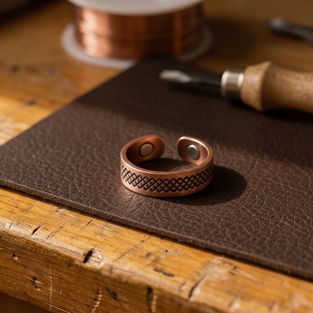 Helen's Grid Copper Ring