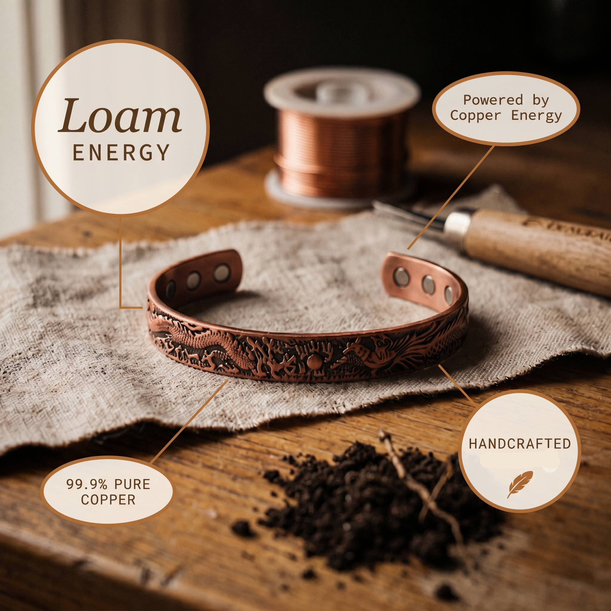 Helen's Loam Copper Bracelet