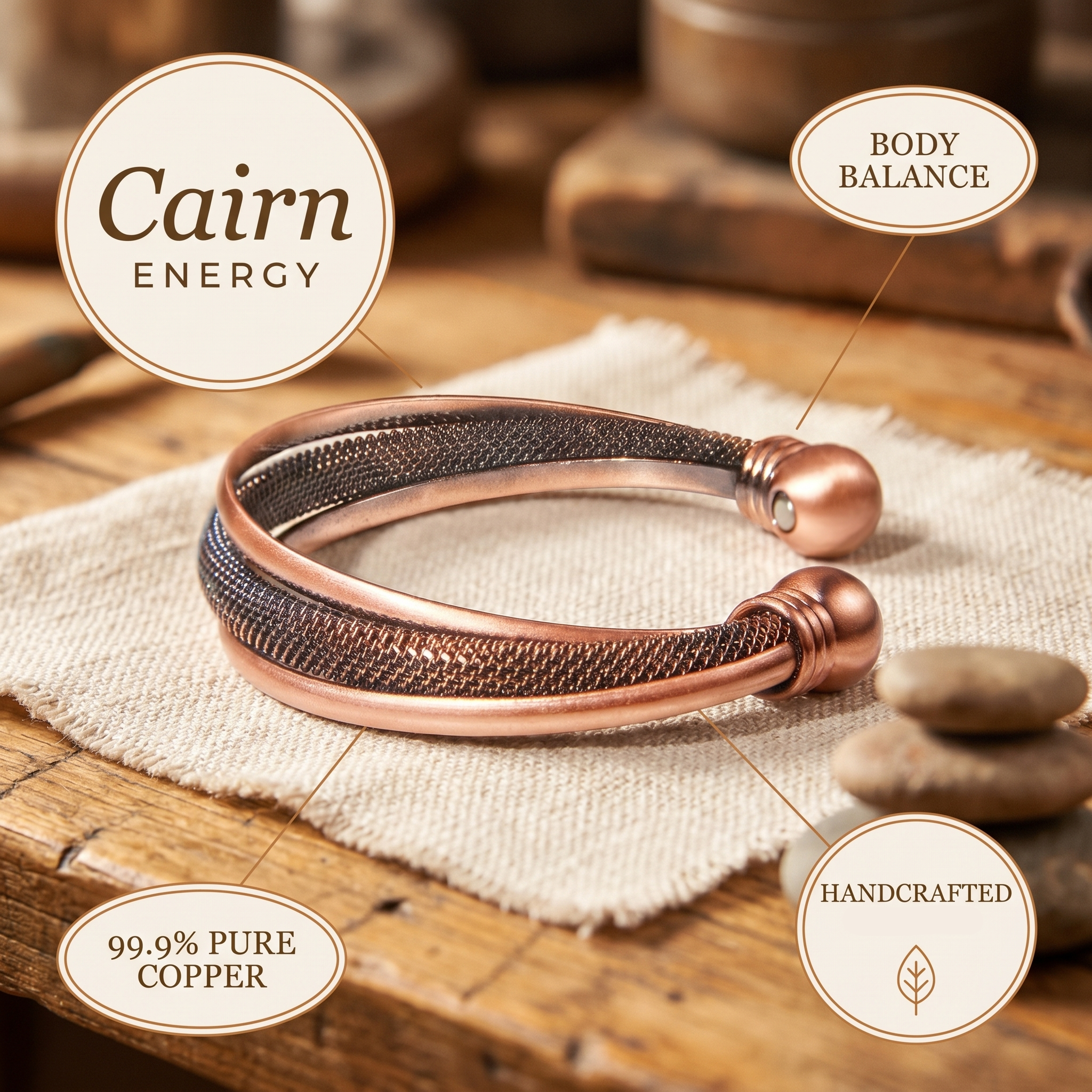 Helen's Cairn Copper Bracelet